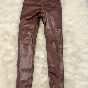 Athleta XS brown shimmer pants. Stretchy. Perfect condition.